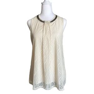 Alfani Women’s Lace Sleeveless Top Size small